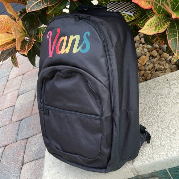 VANS Ranged 2 Backpack Black Women Men’s Casual School Student NWT - Picture 11 of 16